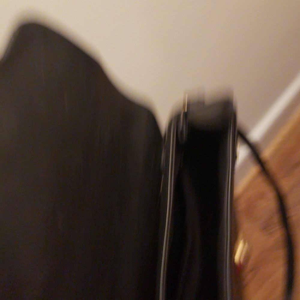 Black over the shoulder bag with gold accent - Picture 5 of 5